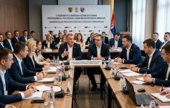 U POŽAREVCU ODRŽAN VAŽAN SASTANAK PRIVREDNIKA I POLITIČKIH LIDERA BRANIČEVSKOG OKRUGA