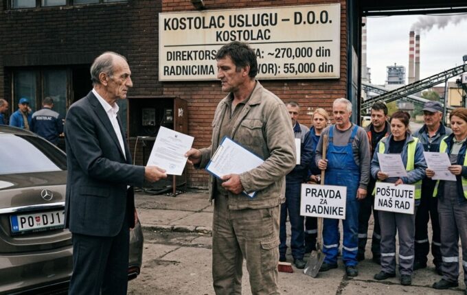 KONTRASTI U „KOSTOLAC USLUGAMA”: Direktorska plata 270.000 dinara, radnicima po PP ugovoru 55 hiljada.