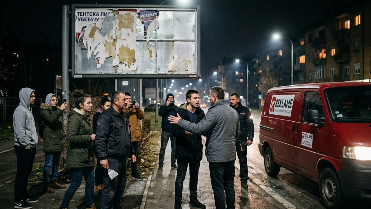 Uklonjen bilbord „Studentske liste” uprkos važećem zakupu: Pritisci i neovlašćeno delovanje na terenu.