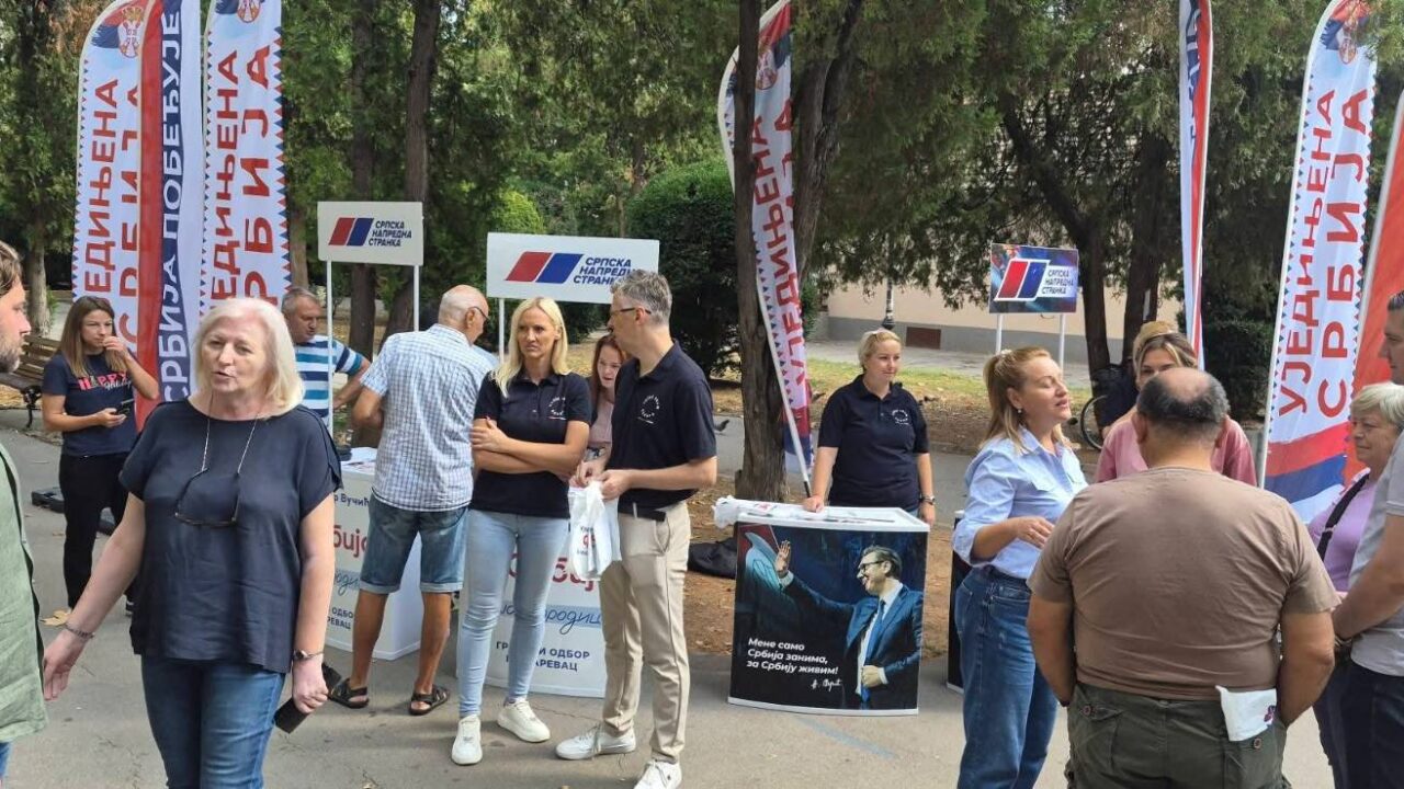 Velika mobilizacija u Požarevcu: SNS svakodnevno na terenu, nadaju se visokom rezultatu.